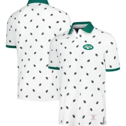 New York Jets Polos^Men's Tommy Hilfiger White Bryce Pique Polo