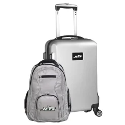 New York Jets Travel | School Supplies^MOJO Silver 2-Piece Backpack & Carry-On Set