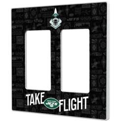 New York Jets Lighting^ 2024 Illustrated Limited Edition Double Rocker Light Switch Plate