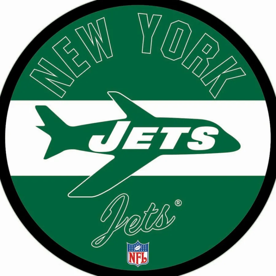New York Jets Lighting^ 23" LED Retro Logo Round Wall Sign