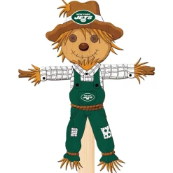 New York Jets Holiday Items | Holiday Decorations^ 12" Scarecrow Yard Stake