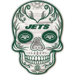 New York Jets Wall Art | Wall Art^ 12'' Sugar Skull Sign