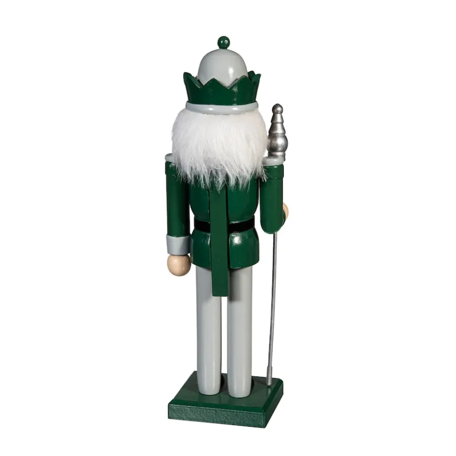 New York Jets Holiday Items | Holiday Decorations^ 12" Wooden Nutcracker Statue