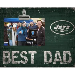 New York Jets Picture Frames & Albums | Wall Art^ 8'' X 10.5'' Best Dad Clip Frame