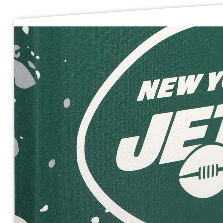 New York Jets Wall Art^ 15" X 23" City Skyline Canvas Wall Art