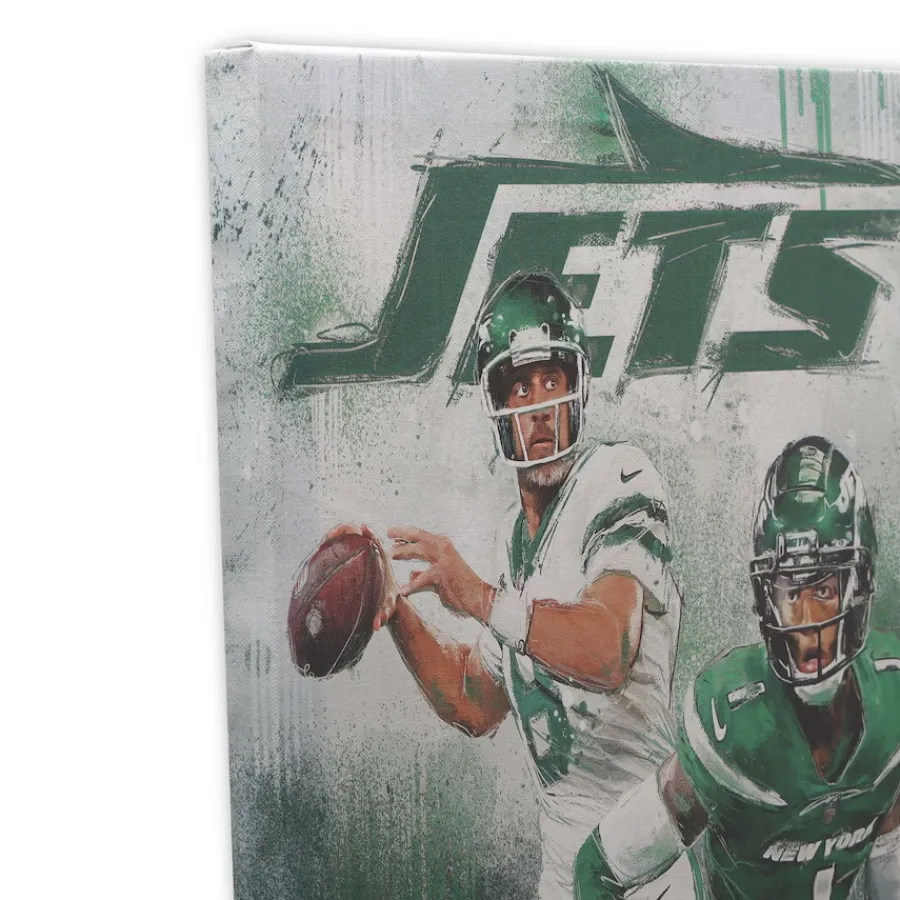 New York Jets Wall Art | Wall Art^ 15" X 23" Graffiti Canvas Wall Art