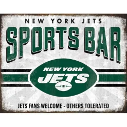 New York Jets Wall Art | Wall Art^ 12" X 8" Sports Bar Metal Sign