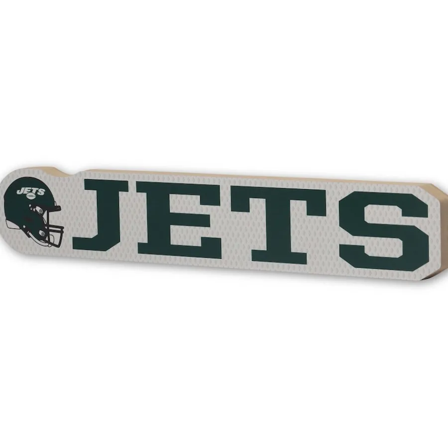 New York Jets Wall Art^ 16.5" X 3" Wood Display Block