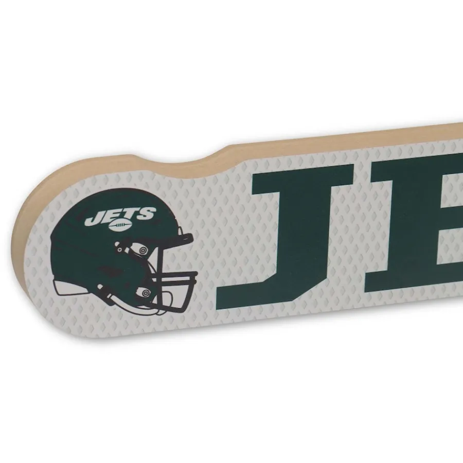 New York Jets Wall Art^ 16.5" X 3" Wood Display Block