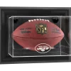 New York Jets Display Cases^ Black Framed Wall-Mountable Football Logo Display Case