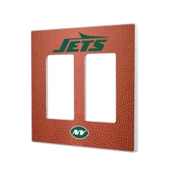New York Jets Lighting^ Football Design Double Rocker Light Switch Plate