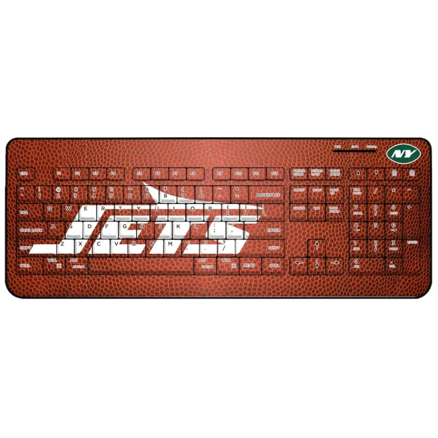 New York Jets Office Accessories^ Football Design Wireless Keyboard