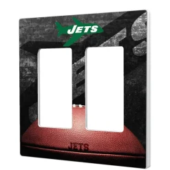 New York Jets Lighting^ Legendary Design Double Rocker Lightswitch Plate