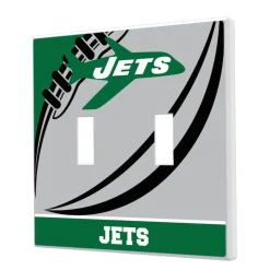 New York Jets Lighting^ Passtime Design Double Toggle Lightswitch Plate
