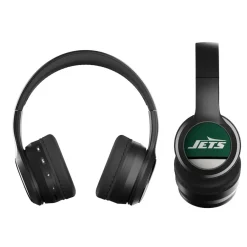 New York Jets Music^ Stripe Design Wireless Bluetooth Headphones With Case