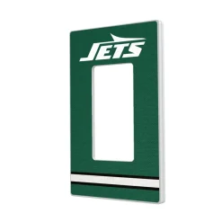 New York Jets Lighting^ Stripe Single Rocker Light Switch Plate