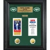 New York Jets Plaques^ Super Bowl Ticket And Game Coin Collection Framed
