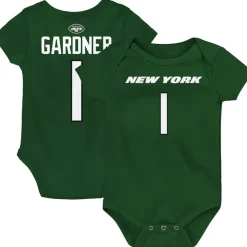 Kids New York Jets Rompers^Newborn & Infant Ahmad Sauce Gardner Green Mainliner Player Name & Number Bodysuit