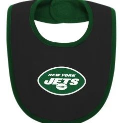 Kids New York Jets Rompers^Newborn & Infant Green/Black Home Field Advantage Three-Piece Bodysuit, Bib & Booties Set