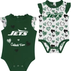 Kids New York Jets Rompers^Newborn & Infant Happy Hearts 2-Piece Bodysuit Set