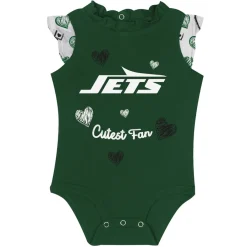 Kids New York Jets Rompers^Newborn & Infant Happy Hearts 2-Piece Bodysuit Set