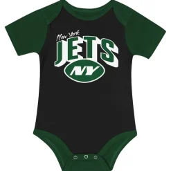 Kids New York Jets Rompers | Shorts & Pants^Newborn & Infant Dynamic Duo Bodysuit, Bib & Knit Hat Set