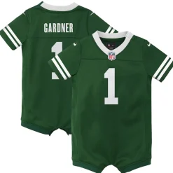 Kids New York Jets Jerseys | Kids^Newborn & Infant Nike Ahmad Sauce Gardner Legacy Green Game Romper Jersey