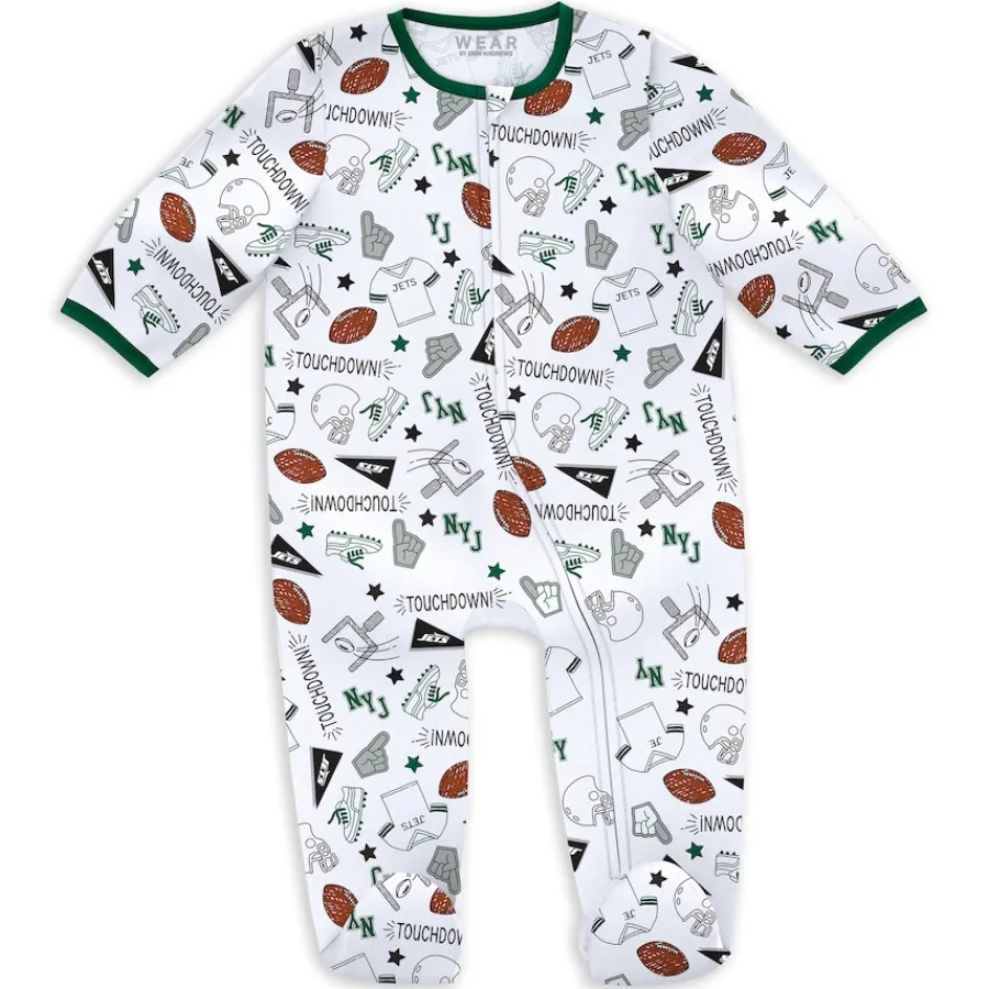 Kids New York Jets Underwear & Sleepwear^Newborn & Infant WEAR By Erin Andrews Sleep & Play Set