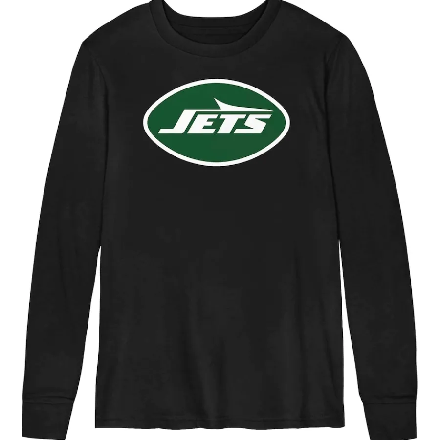 Kids New York Jets T-Shirts | Kids^Toddler Black Primary Logo Long Sleeve T-Shirt