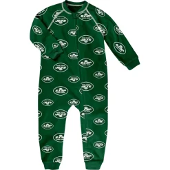 Kids New York Jets Underwear & Sleepwear^Toddler Green Allover Print Raglan Full-Zip Jumper