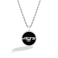 New York Jets Accessories | Jewelry^True Fan 1/15 CT. T.W. Diamond & Oval Black Onyx Necklace
