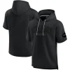 New York Jets Short Sleeved^Unisex Fanatics Black Elements Ready Short Sleeve Pullover Hoodie
