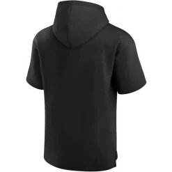 New York Jets Short Sleeved^Unisex Fanatics Black Elements Ready Short Sleeve Pullover Hoodie