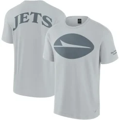 Women New York Jets T-Shirts | Women^Unisex Fanatics Gray Elements Iconic T-Shirt