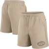 New York Jets Shorts & Pants | Shorts & Pants^Unisex Fanatics Khaki Elements Super Soft Fleece Shorts