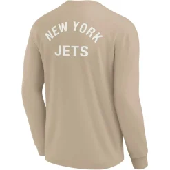 New York Jets T-Shirts | Men^Unisex Fanatics Khaki Elements Super Soft Long Sleeve T-Shirt
