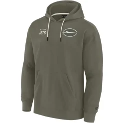 New York Jets Sweatshirts & Fleece | Men^Unisex Fanatics Olive Elements Super Soft Fleece Pullover Hoodie