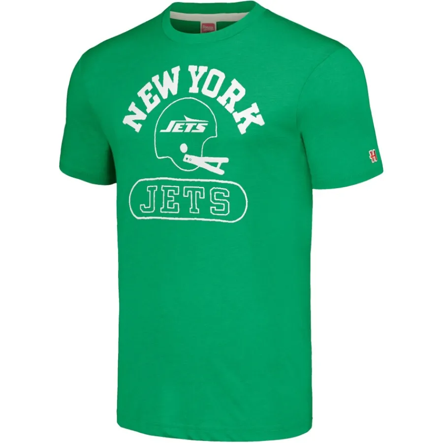 Women New York Jets T-Shirts | Women^Unisex Homage Green Helmet Tri-Blend T-Shirt