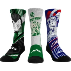 New York Jets Shoes & Socks | Shoes & Socks^Unisex Rock Em Socks 3-Pack Crew Socks