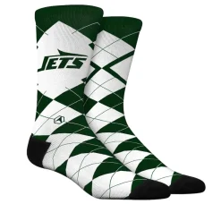 New York Jets Shoes & Socks | Shoes & Socks^Unisex Rock Em Socks Argyle Knitted Dress Socks