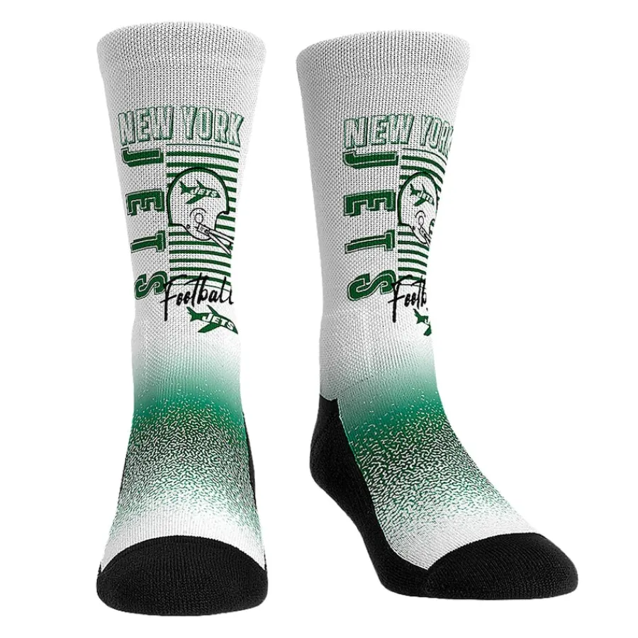 Women New York Jets Shoes & Socks | Shoes & Socks^Unisex Rock Em Socks Throwback Three-Pack Crew Sock Set