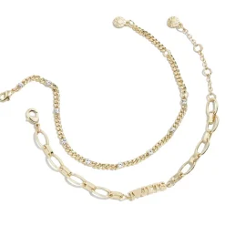 Women New York Jets Accessories | Jewelry^WEAR By Erin Andrews X Baublebar Gold Linear Bracelet Set