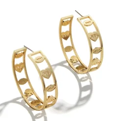 Women New York Jets Accessories | Jewelry^WEAR By Erin Andrews X Baublebar Motif Hoop Earrings