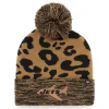Women New York Jets Hats | Women^Women's '47 Brown Rosette Cuffed Knit Hat With Pom