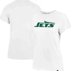 Women New York Jets T-Shirts | Women^Women's '47 White Premier Frankie T-Shirt