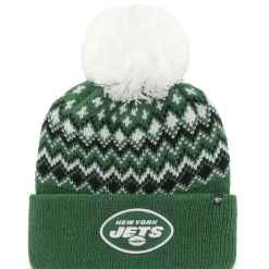 Women New York Jets Hats | Women^Women's '47 Green Elsa Cuffed Pom Knit With Hat