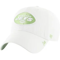 Women New York Jets Hats | Women^Women's '47 White Ballpark Cheer Clean Up Adjustable Hat