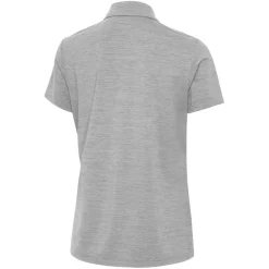Women New York Jets Polos^Women's Antigua Heather Gray Layout V-Neck Polo