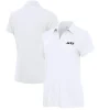 Women New York Jets Polos^Women's Antigua White Era V-Neck Polo