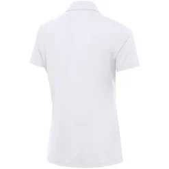 Women New York Jets Polos^Women's Antigua White Era V-Neck Polo